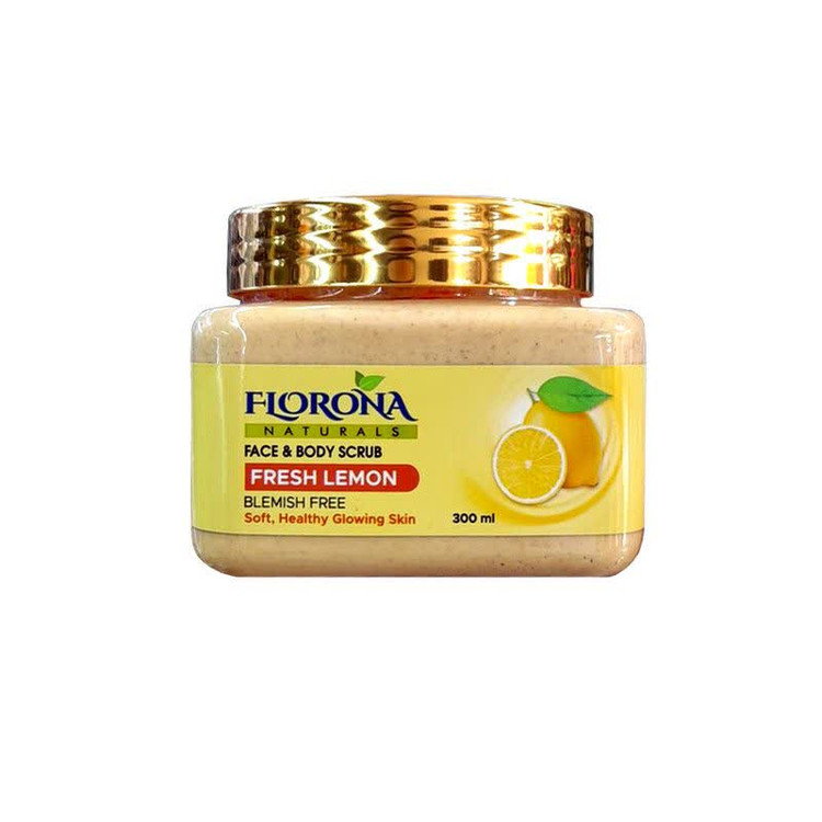 اسکراب صورت و بدن فلورونا FLORONA عصاره لیمو