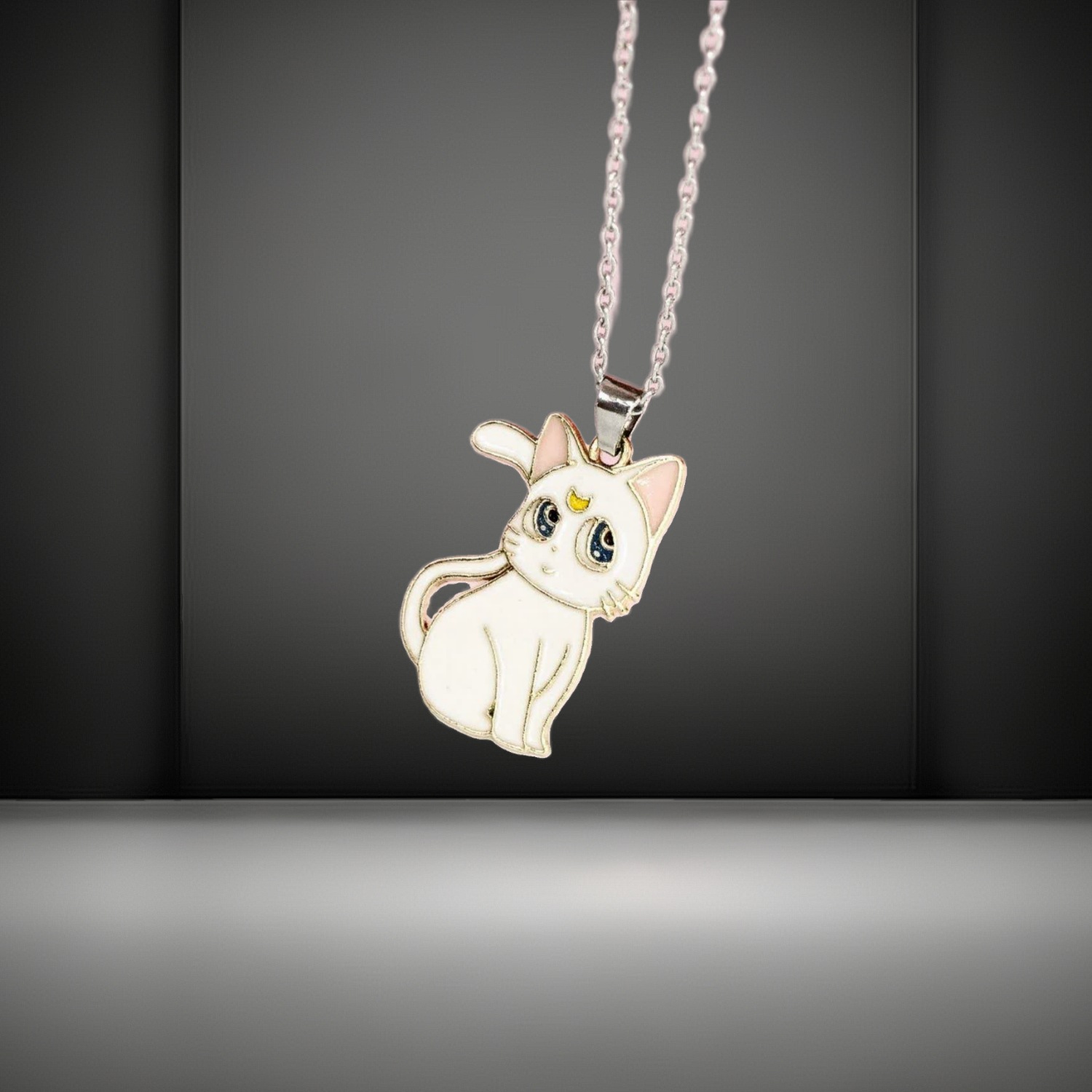 گردنبند طرح گربه استیل