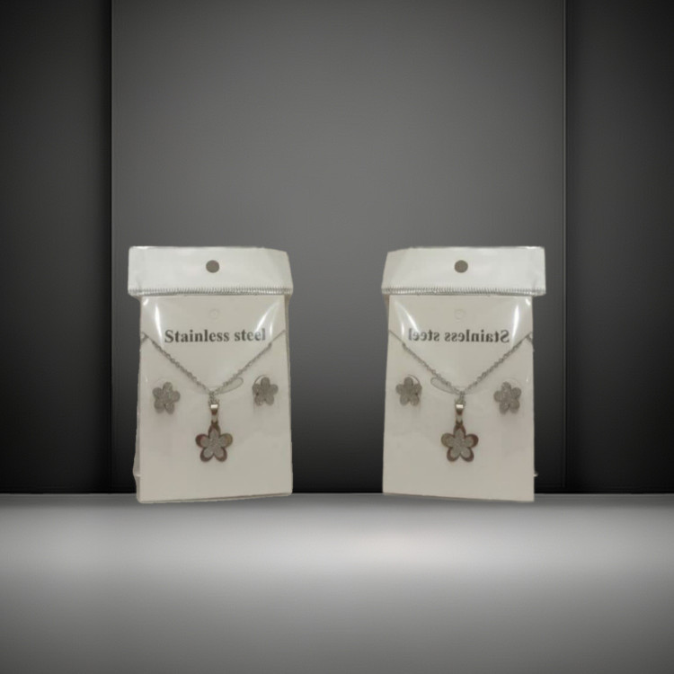 نیم ست طرح گل استیل