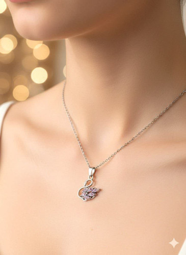 گردنبند مینیمال طرح قو