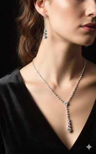 نیم ست جواهری استیل