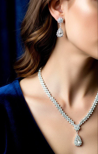 نیم ست جواهری استیل